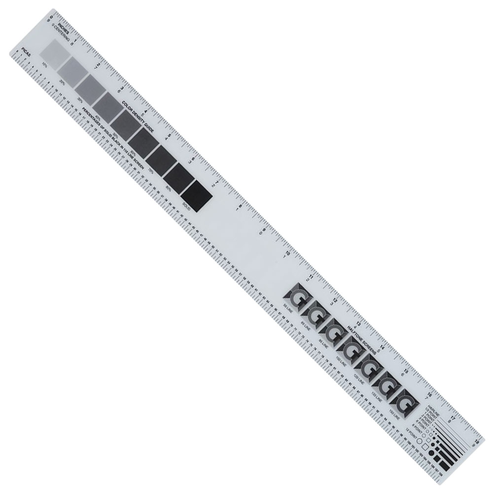 GRAPHIC ARTS RULER OPAQUE 18"