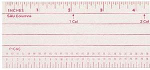 C-Thru GA-91 Graphic Art Pica Ruler with Center Scale 2" X 18"