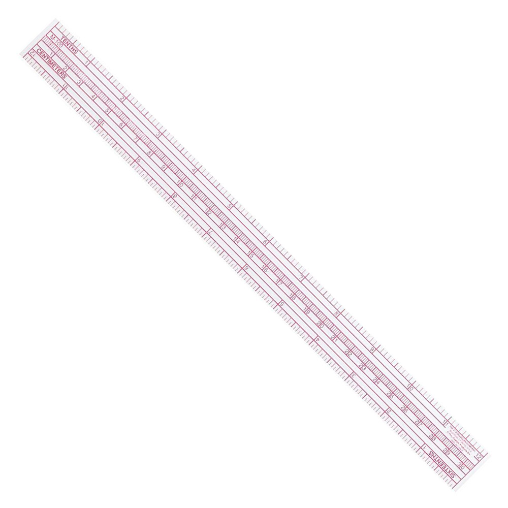 Westcott C-Thru Plastic Engineering Combo Scale Ruler 12"