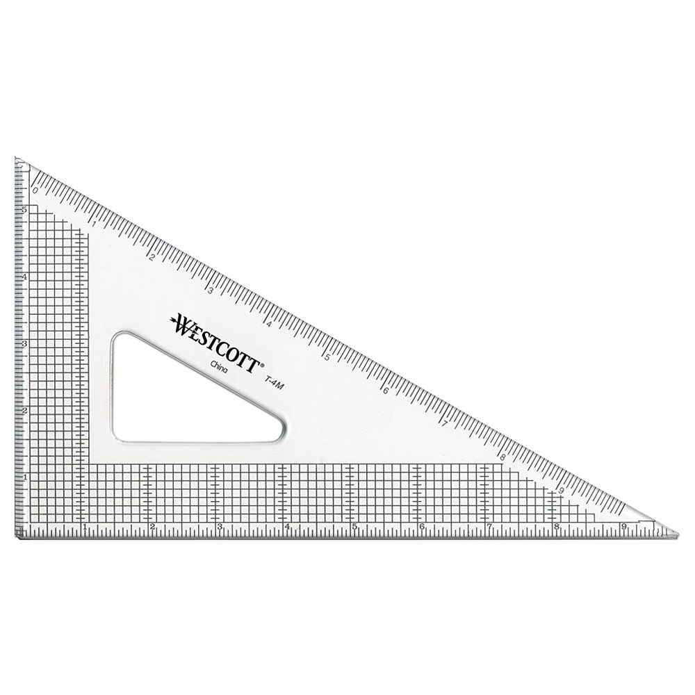 Westcott Clear Acrylic Grid Ruler with Metal Cutting Edge