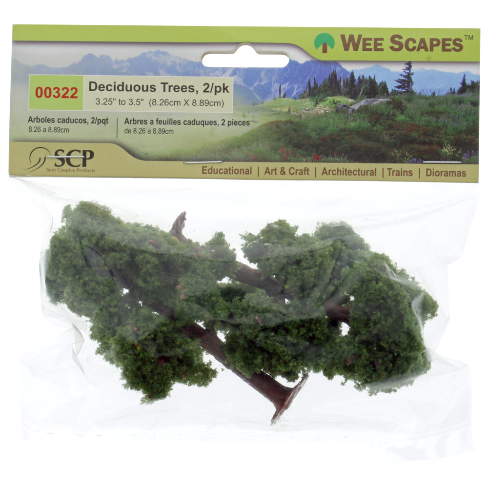 Simi Creative Wee Scapes Deciduous Tree 3 Pack 3.25" - 3.5"