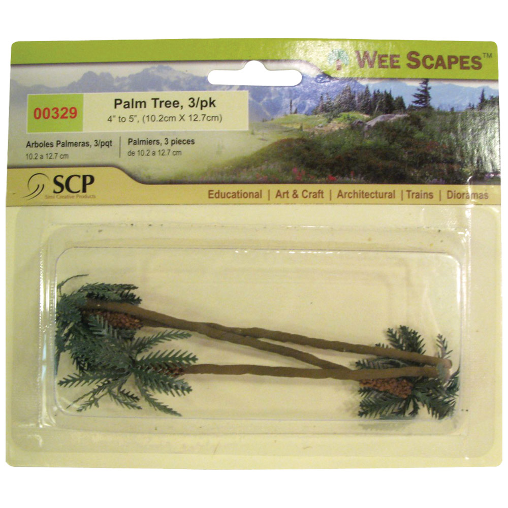 Simi Creative Wee Scapes Palm Trees 3 Pack 4" - 5"