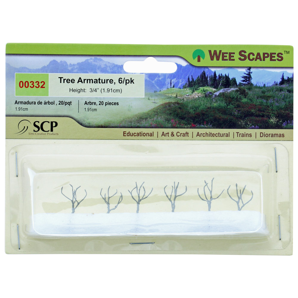 Simi Creative Wee Scapes Tree Armature 6 Pack 3/4"