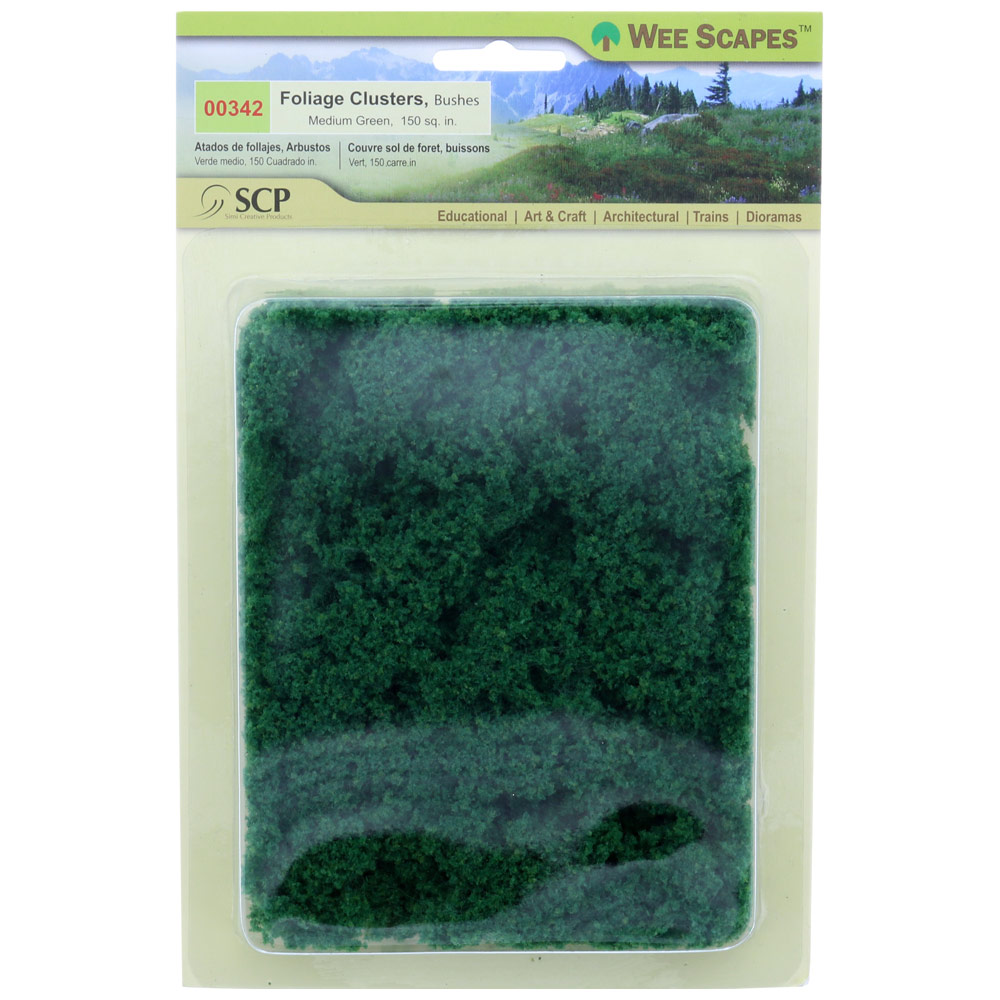 Simi Creative Wee Scapes Foliage Clusters 150 Sq. In. Bushes Medium Green