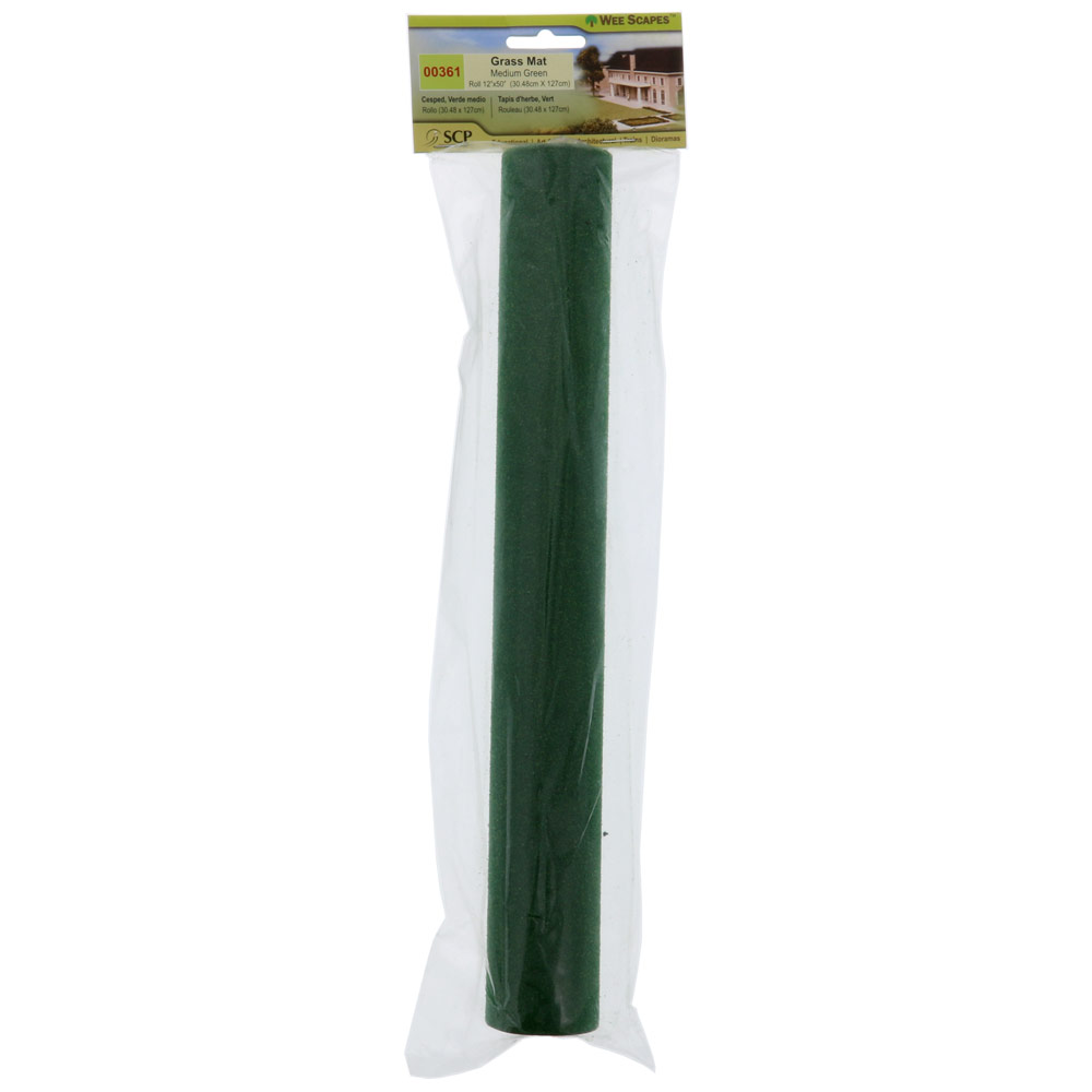 Simi Creative Wee Scapes Grass Mat Roll 12"x50' Medium Green