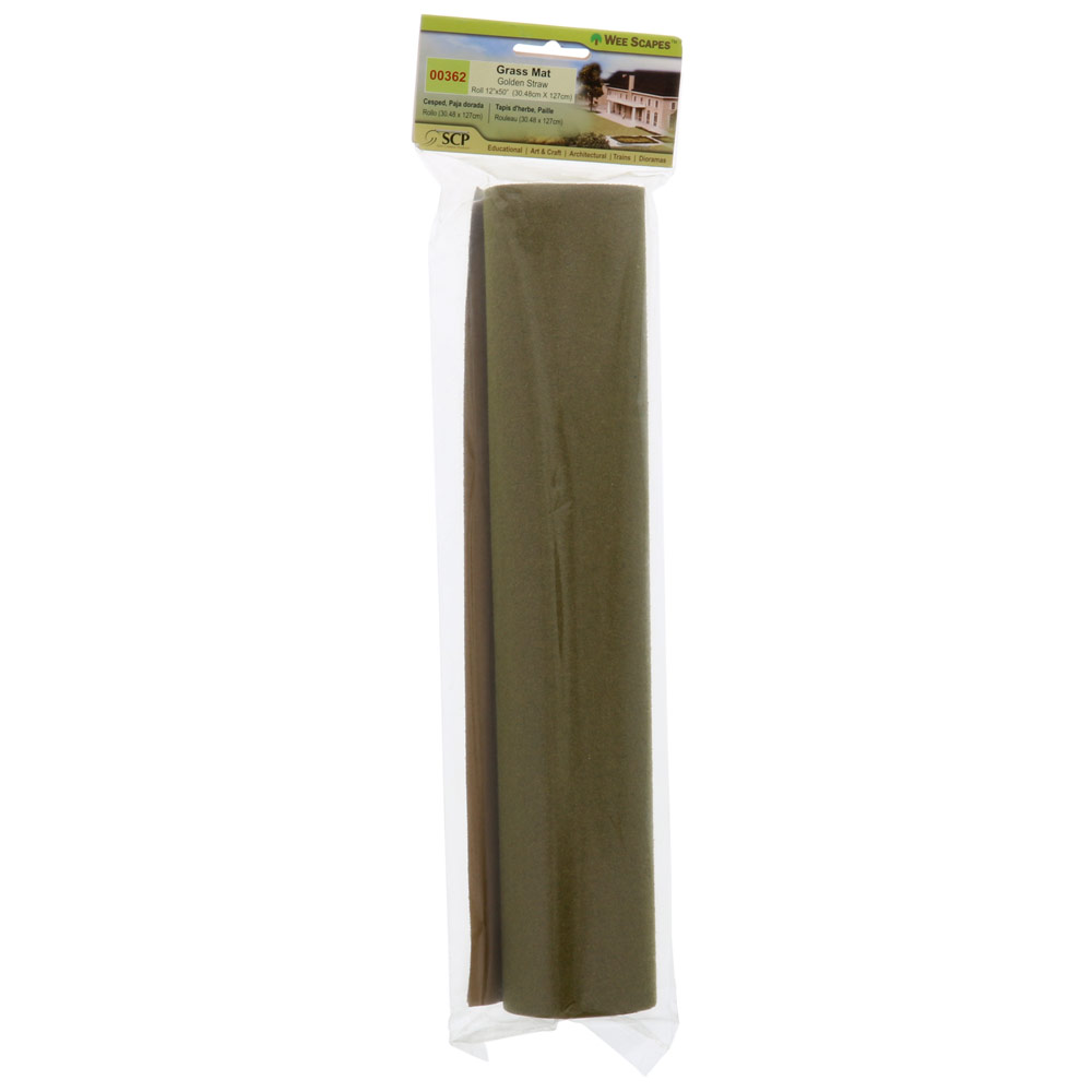 Simi Creative Wee Scapes Grass Mat Roll 12"x50' Golden Straw