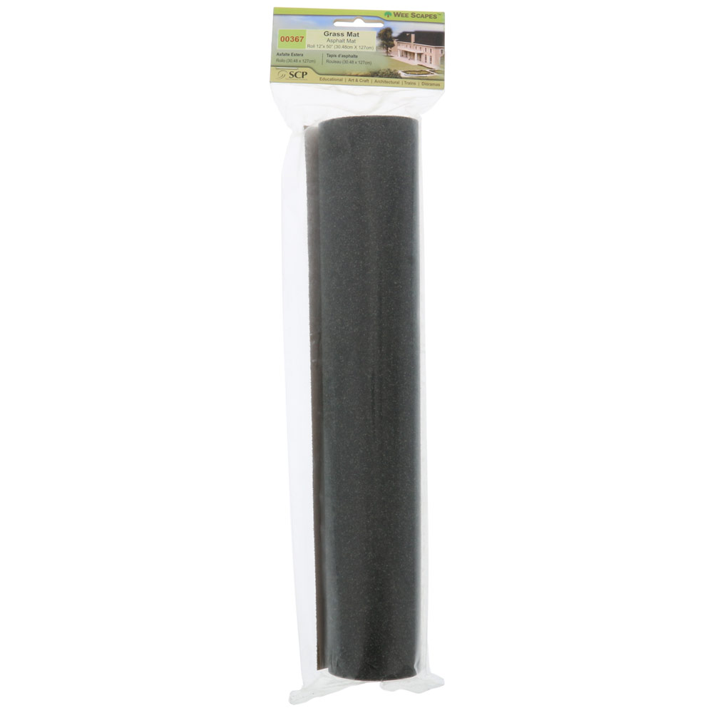 Simi Creative Wee Scapes Grass Mat Roll 12"x50' Asphalt