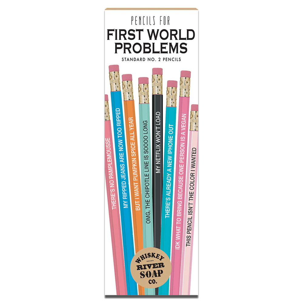 Whiskey River Soap Co. Pencils For First World Problems 8 Set