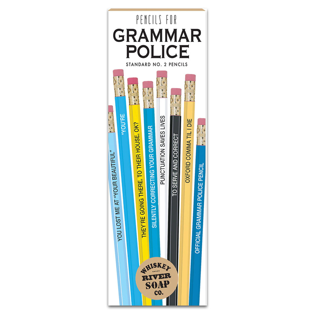 Whiskey River Soap Co. Pencils For Grammar Police 8 Set