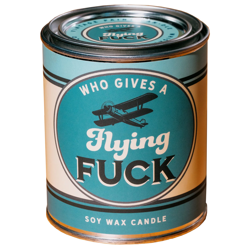 VINTAGE PAINT CANDLE FLYING FUCK