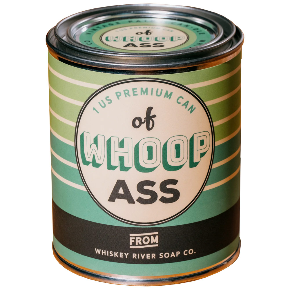 Whiskey River Soap Company Vintage Paint Soy Candle 12oz Whoop Ass