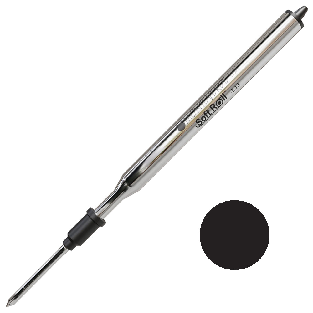 Monteverde USA Soft Roll Ballpoint Pen Medium Refill 2 Pack Black