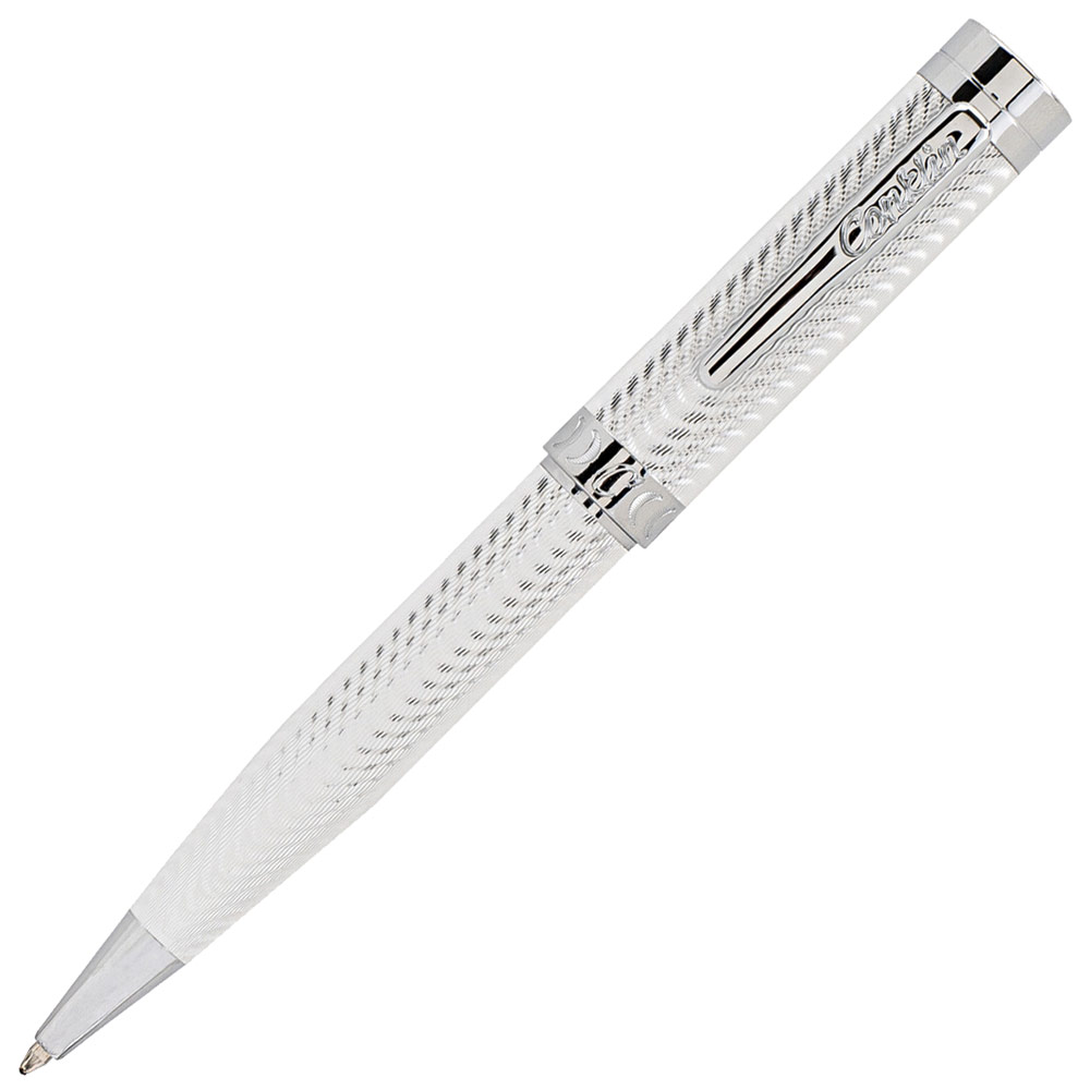 Conklin Herringbone Signature Ballpoint Pen Silver