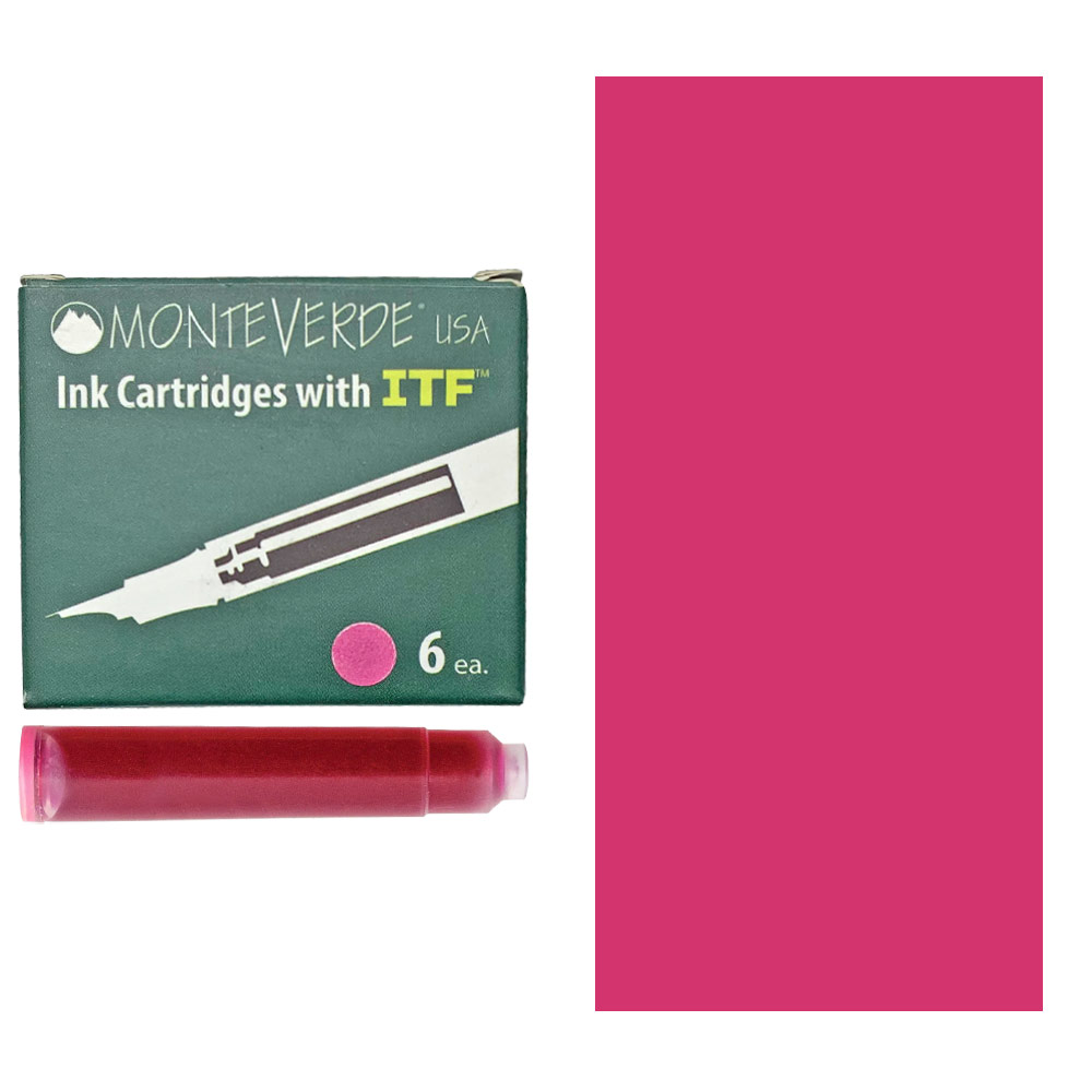 Monteverde Standard Ink Cartridge 6 Pack Pink