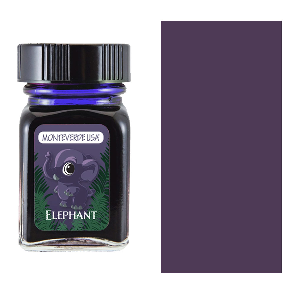 Monteverde USA Jungle Fountain Pen Ink 30ml Elephant Purple