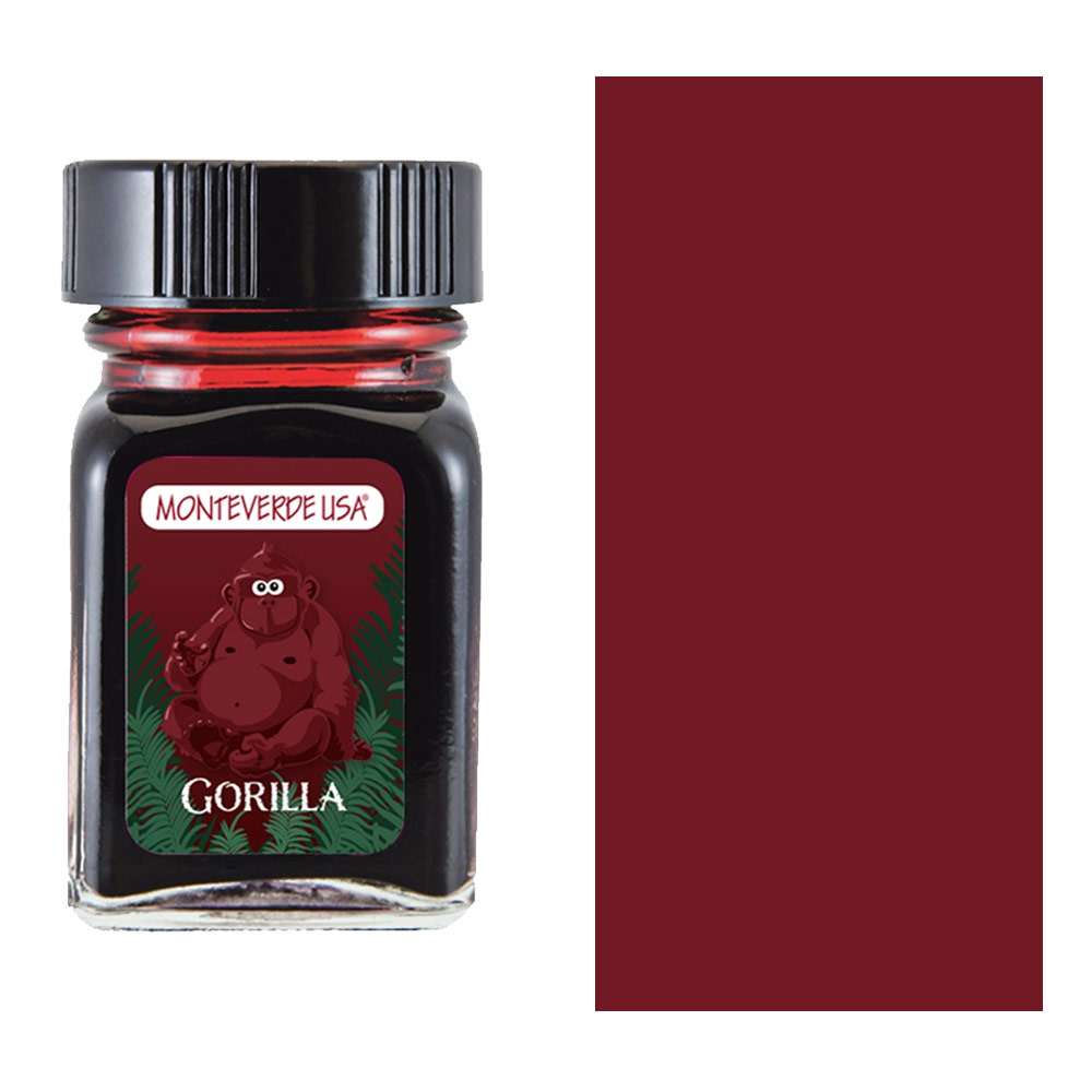 Monteverde USA Jungle Fountain Pen Ink 30ml Gorilla Red