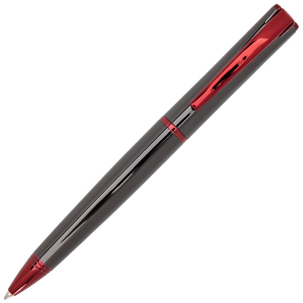 Monteverde USA Impressa Ballpoint Pen Black w/Metallic Red Trim