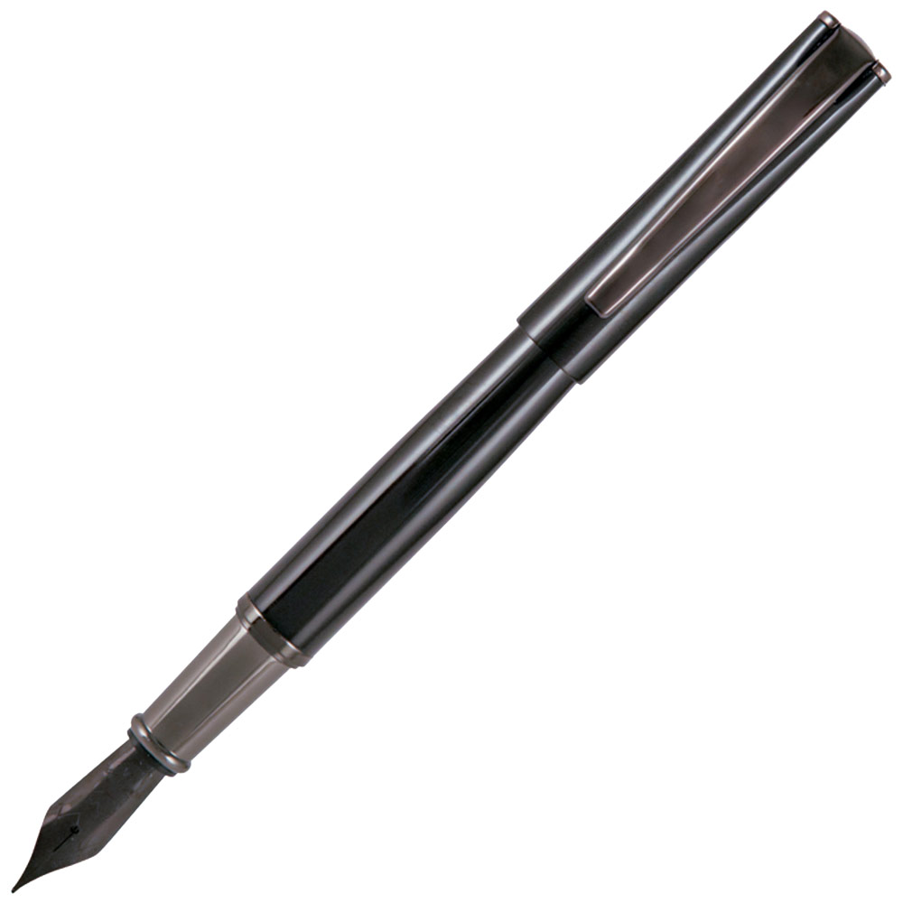 Monteverde USA Impressa Fountain Pen Black w/Gun Metal Trim Medium