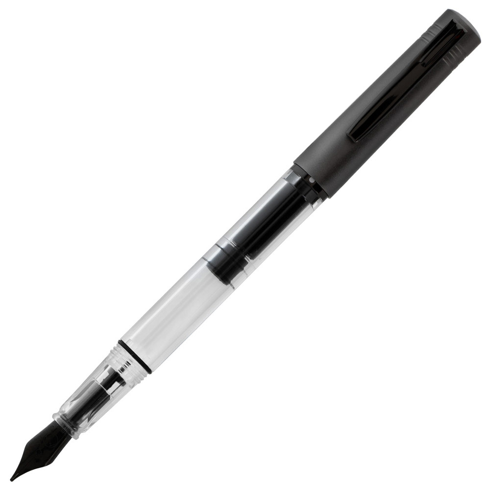 Monteverde USA MP1 Lock-It Piston Fountain Pen Coal Grey Medium