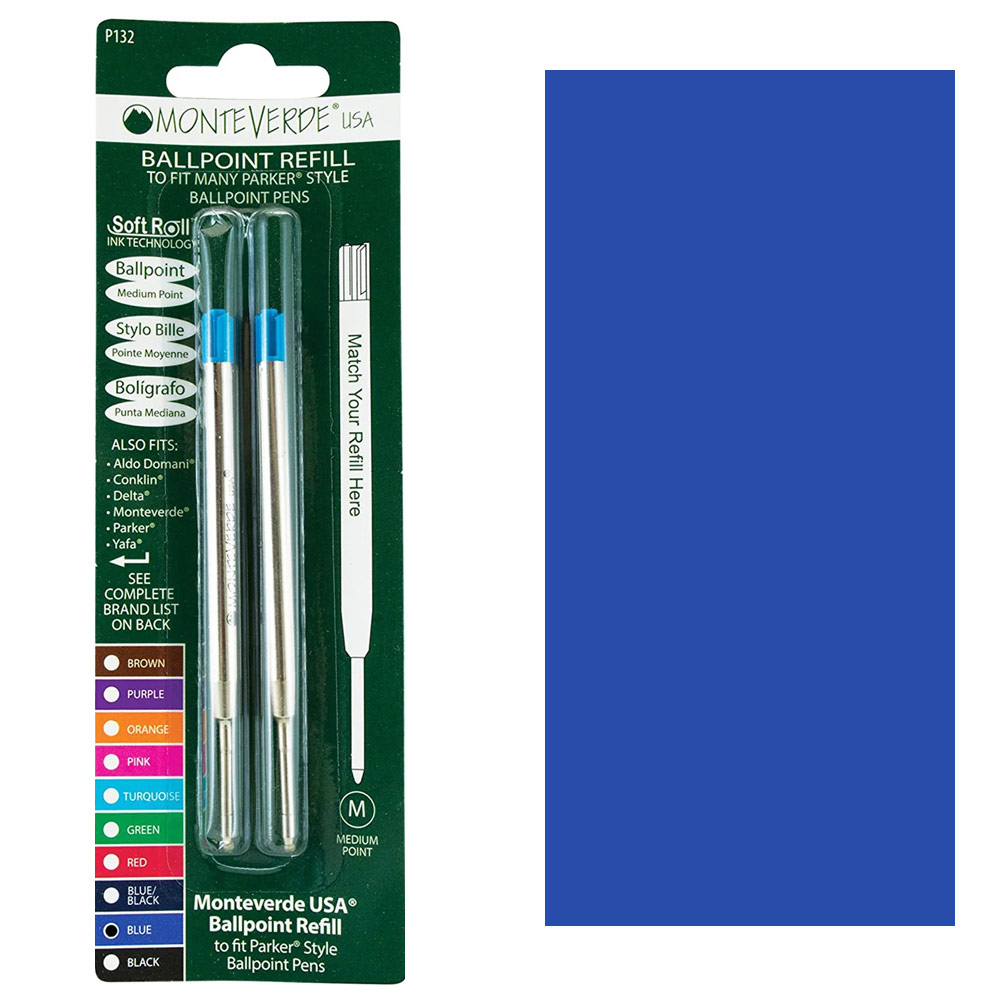 MONTEVERDE B/P REFILL 2pk BLUE