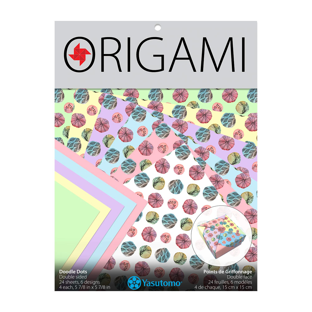 ORIGAMI DOODLE DOTS 24-SHEET