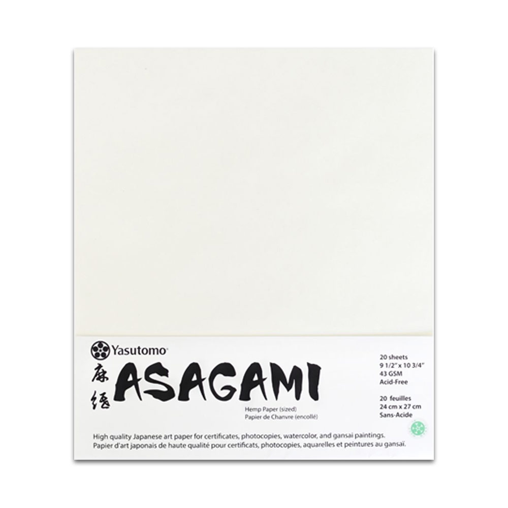 Yasutomo Asagami Hemp Art Paper 20 Sheets 9-1/2"x10-3/4"