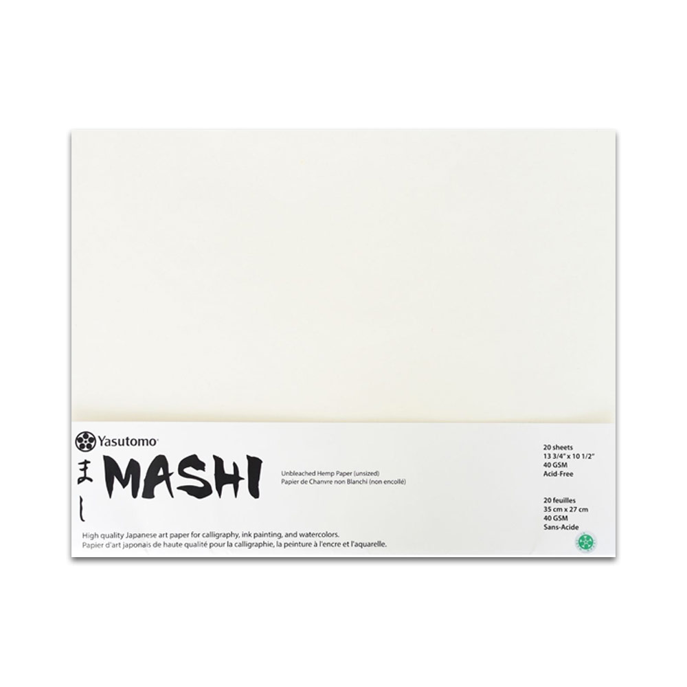 Yasutomo Mashi Unbleached Hemp Paper 20 Sheets 13-3/4"x10-1/2"