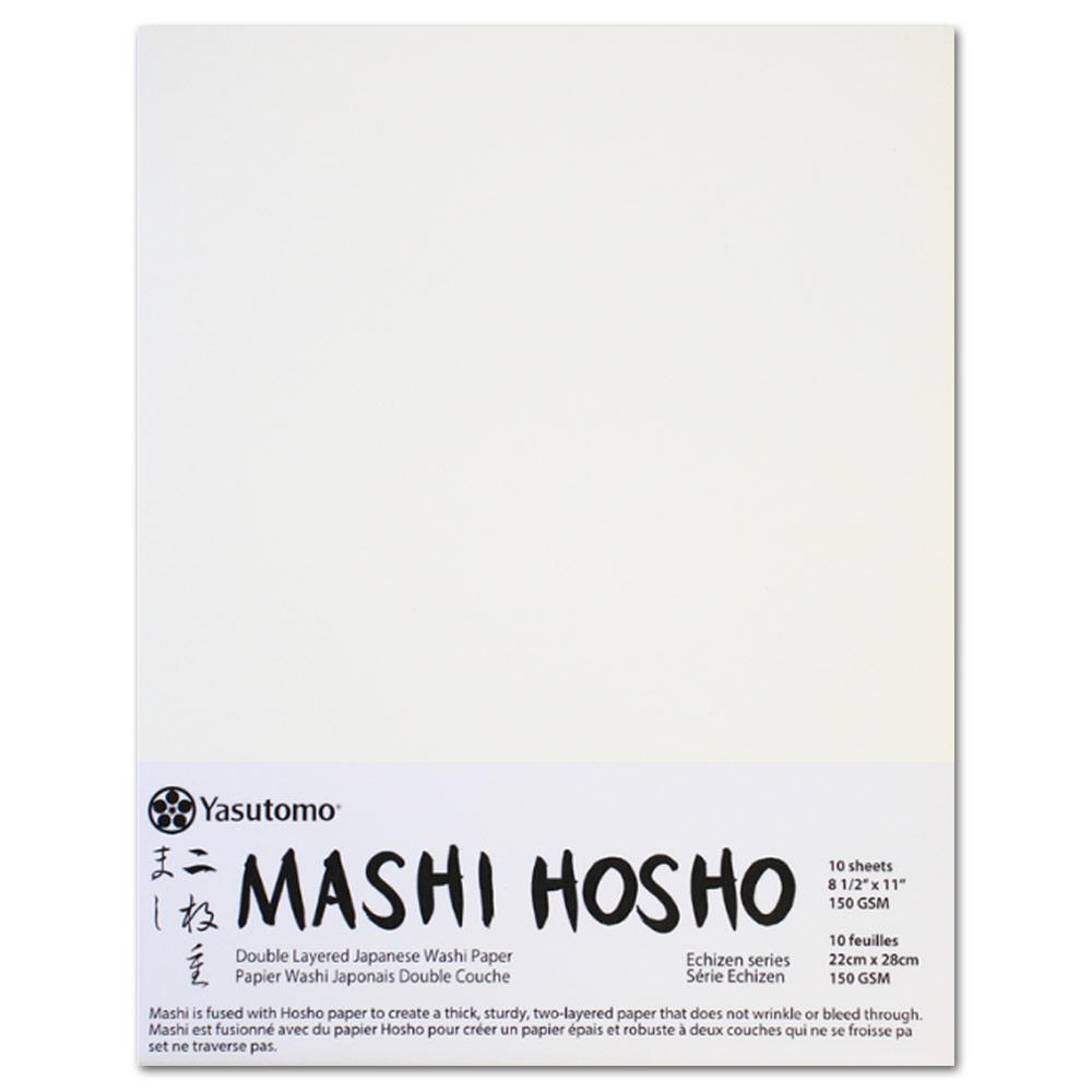 Yasutomo Mashi Hosho Washi Paper 8-1/2"x11" 10 Sheet White