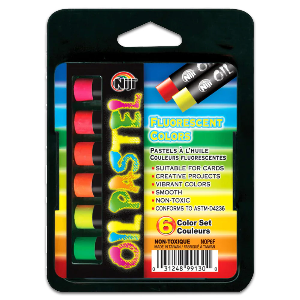 Niji Oil Pastel 6 Set Fluorescent Colors