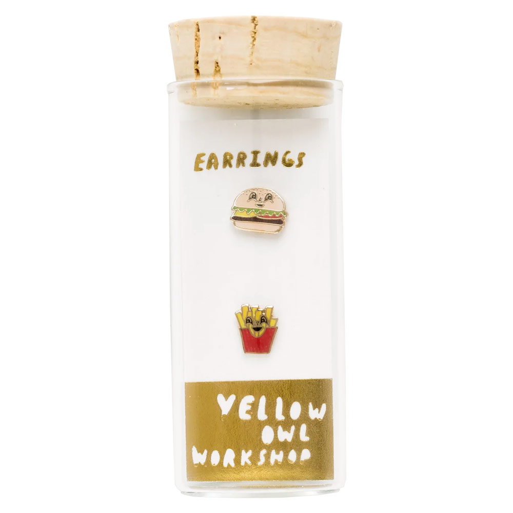 Yellow Owl Workshop Post Earrings Burger & Fries