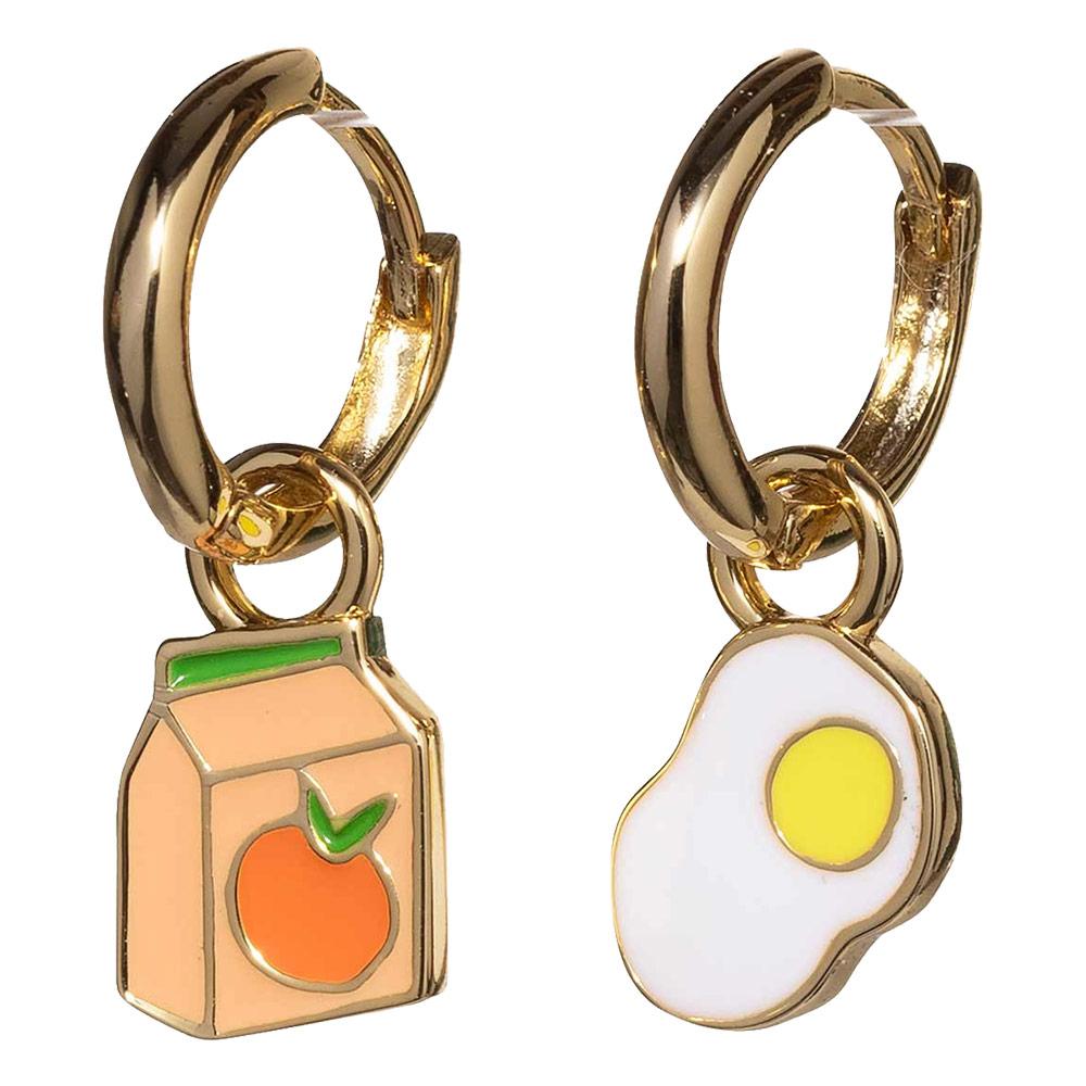 Yellow Owl Workshop Hoop Earrings OJ & Egg