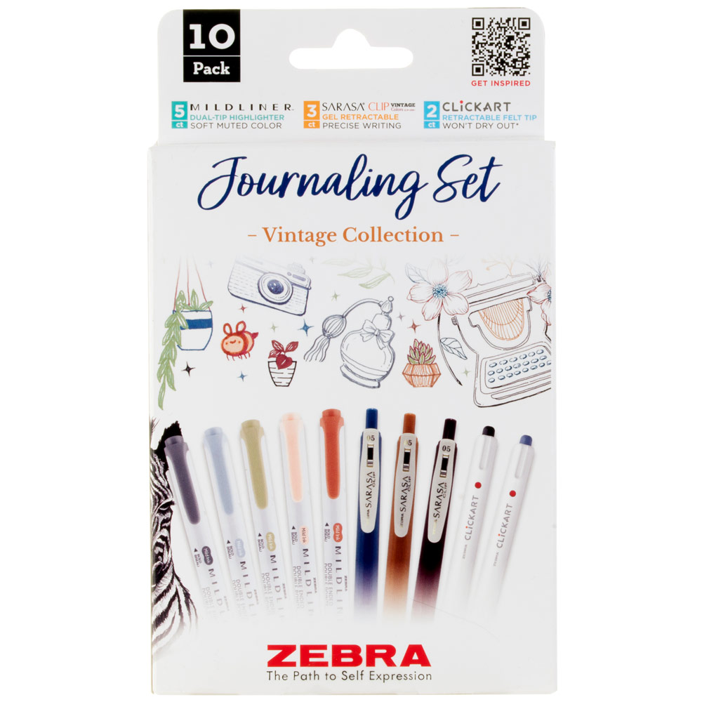 Zebra Journaling 10 Set Vintage Collection