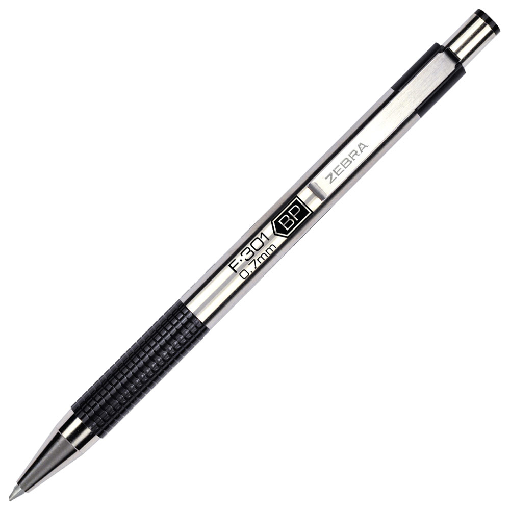 Zebra F-301 Retractable Ballpoint Pen 0.7mm Black