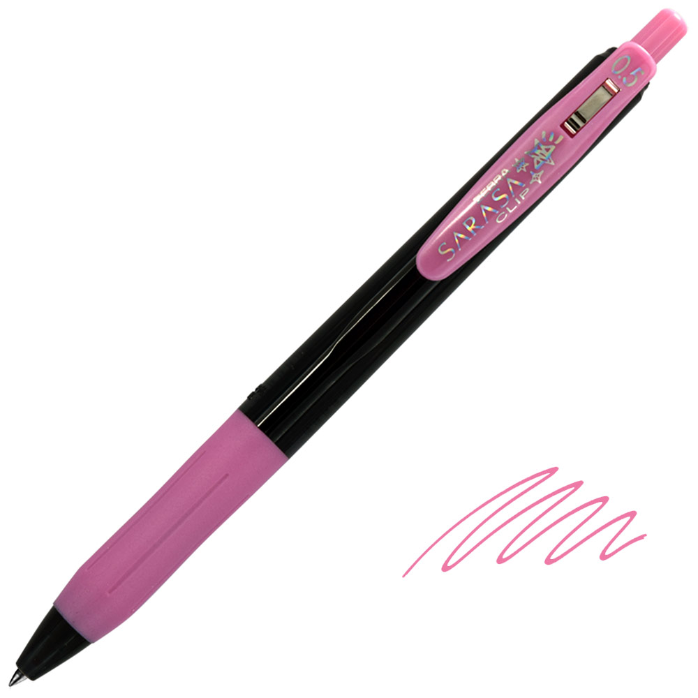 Zebra SARASA Clip Decoshine Retractable Gel Pen 0.5mm Pink