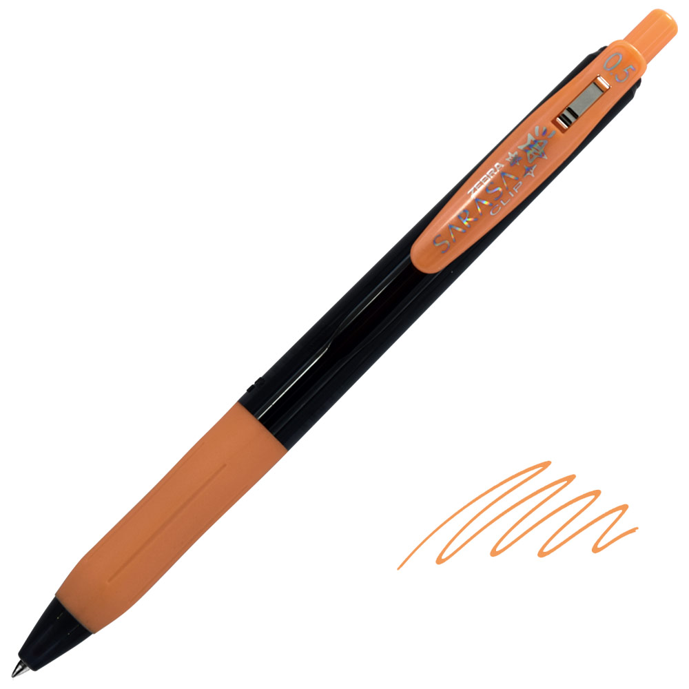 Zebra SARASA Clip Decoshine Retractable Gel Pen 0.5mm Orange