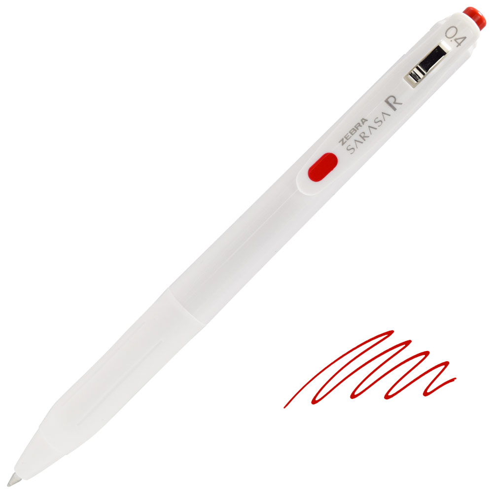 Zebra SARASA R Retractable Gel Pen 0.4mm Red
