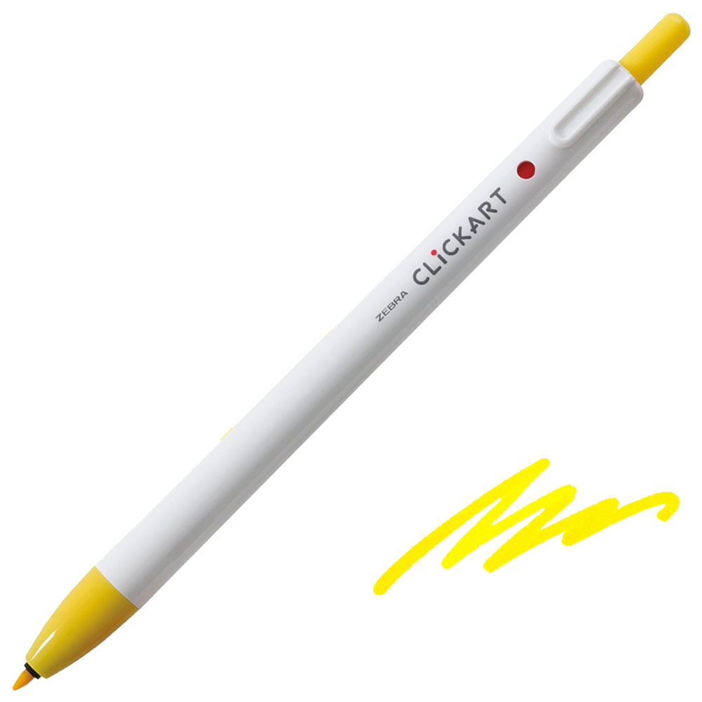 Zebra ClickArt Marker Pen 0.6mm Yellow