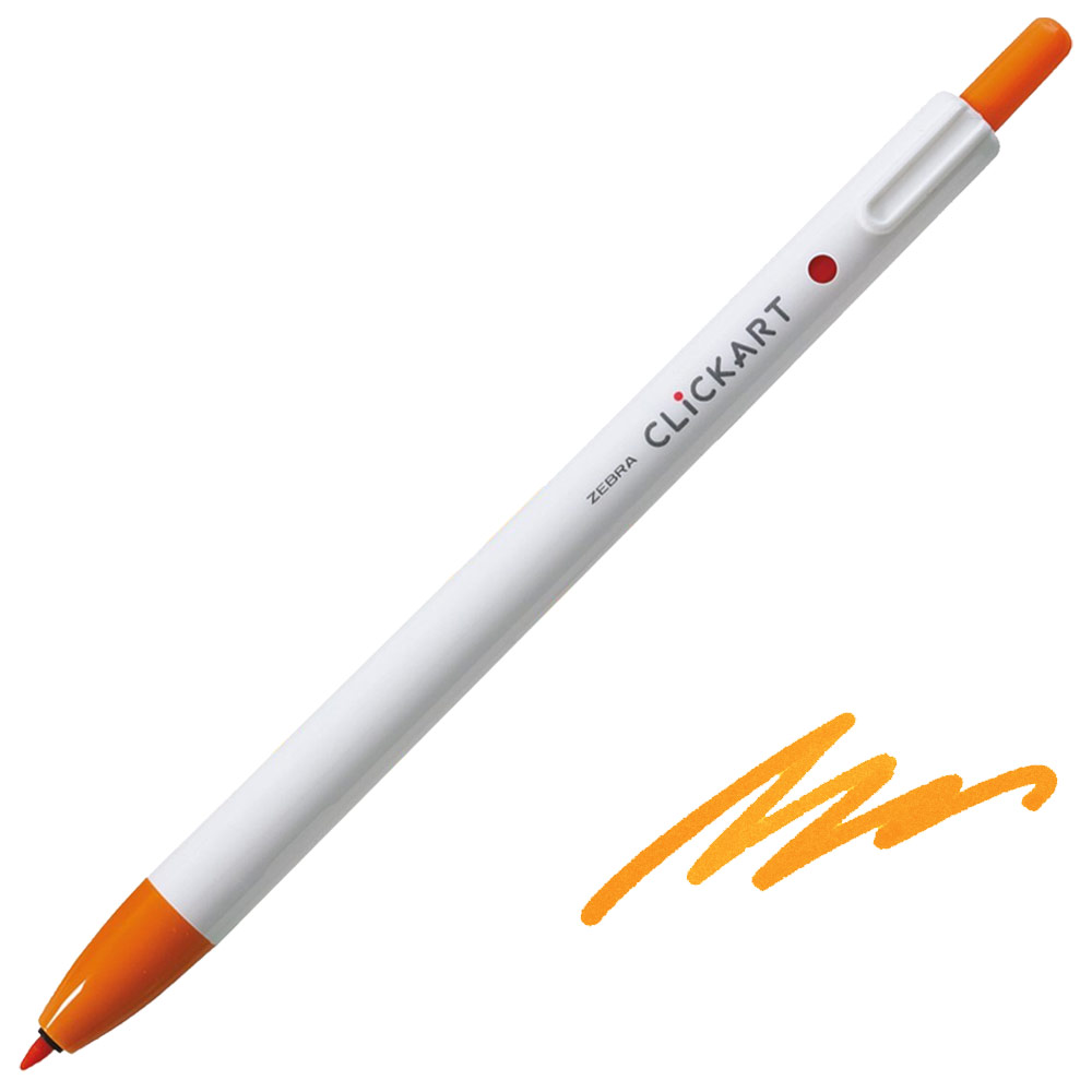 Zebra ClickArt Marker Pen 0.6mm Orange