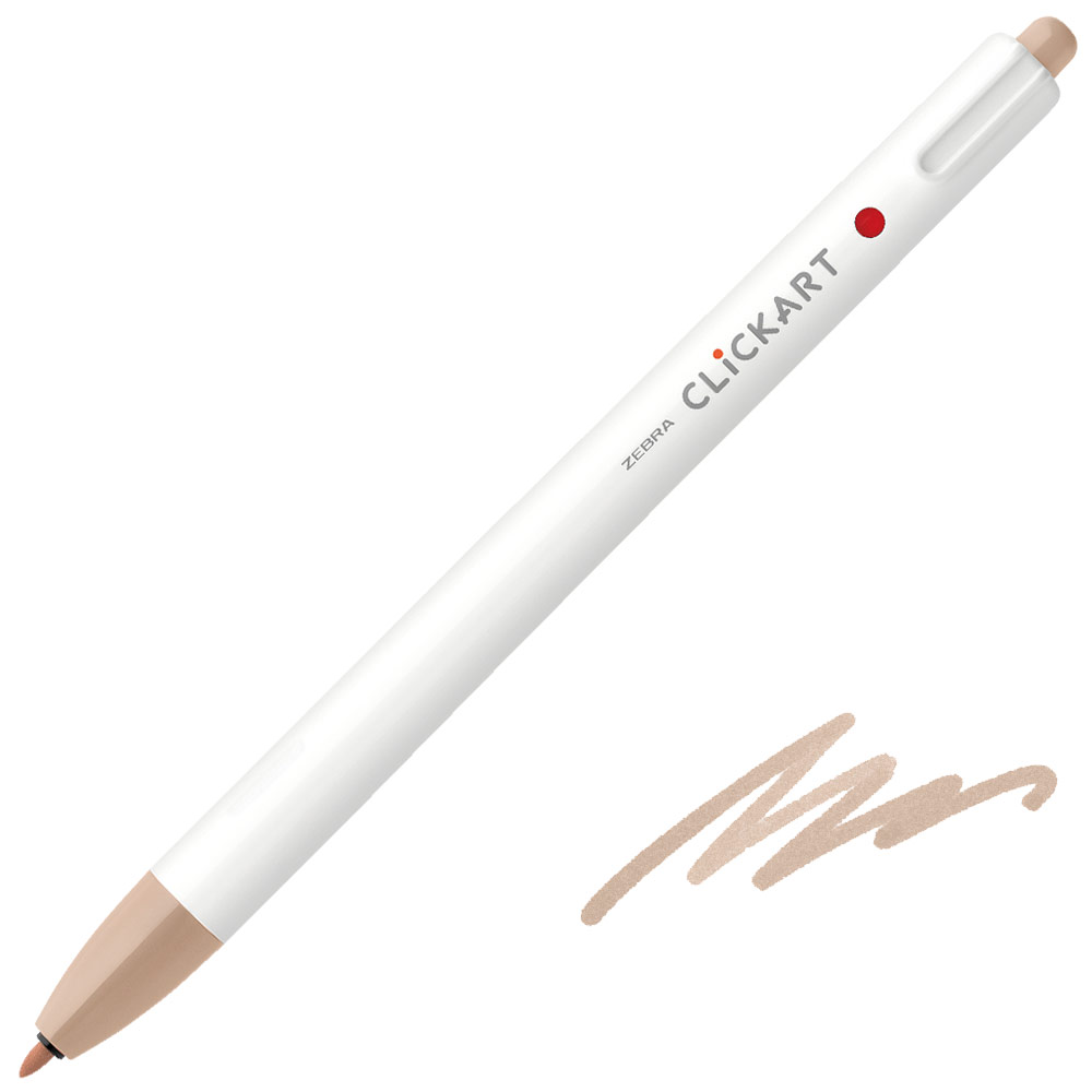 Zebra ClickArt Marker Pen 0.6mm Cocoa Brown