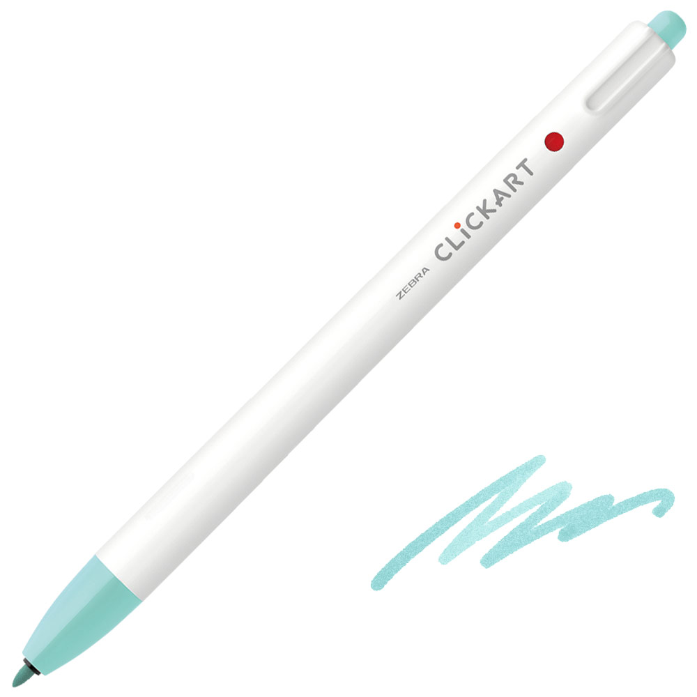 Zebra ClickArt Marker Pen 0.6mm Aqua Blue