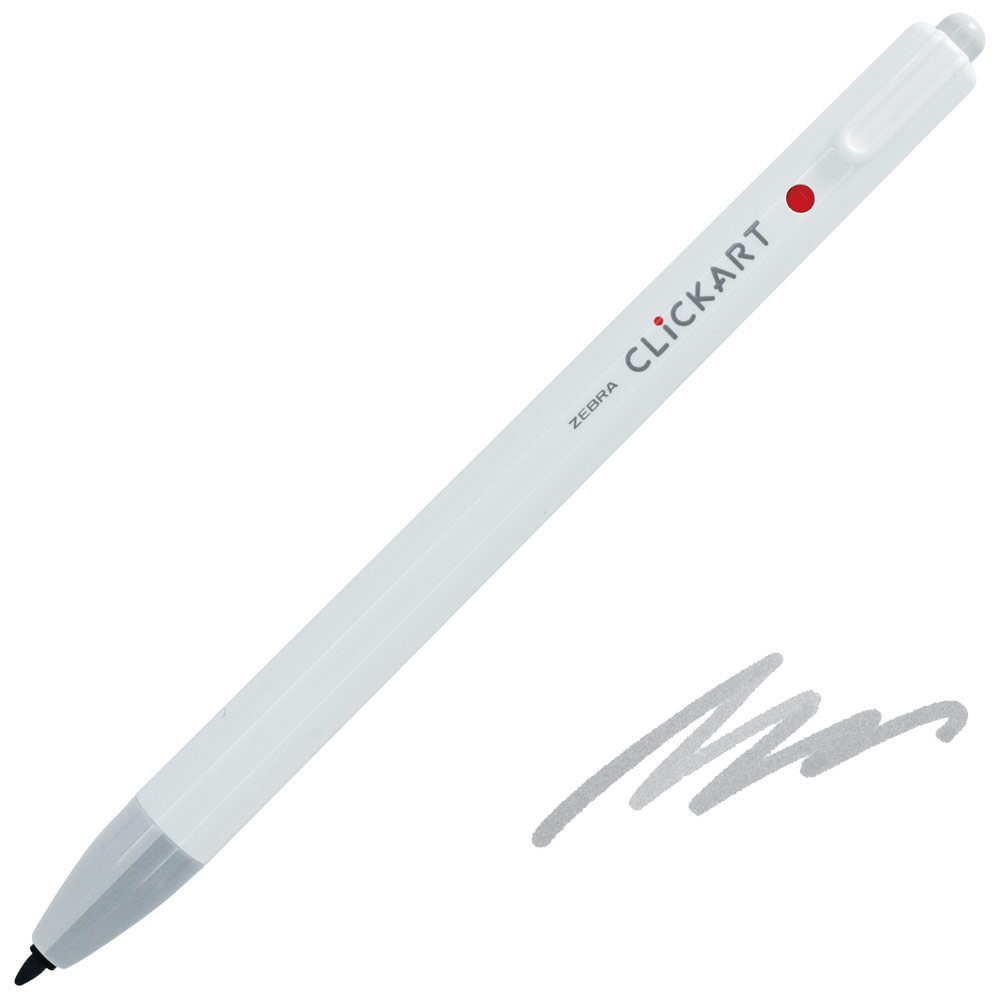 Zebra ClickArt Marker Pen 0.6mm Light Gray