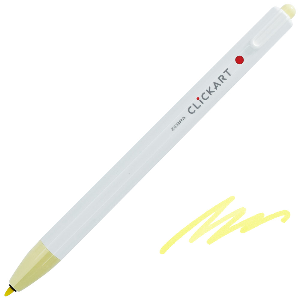 Zebra ClickArt Marker Pen 0.6mm Lemon