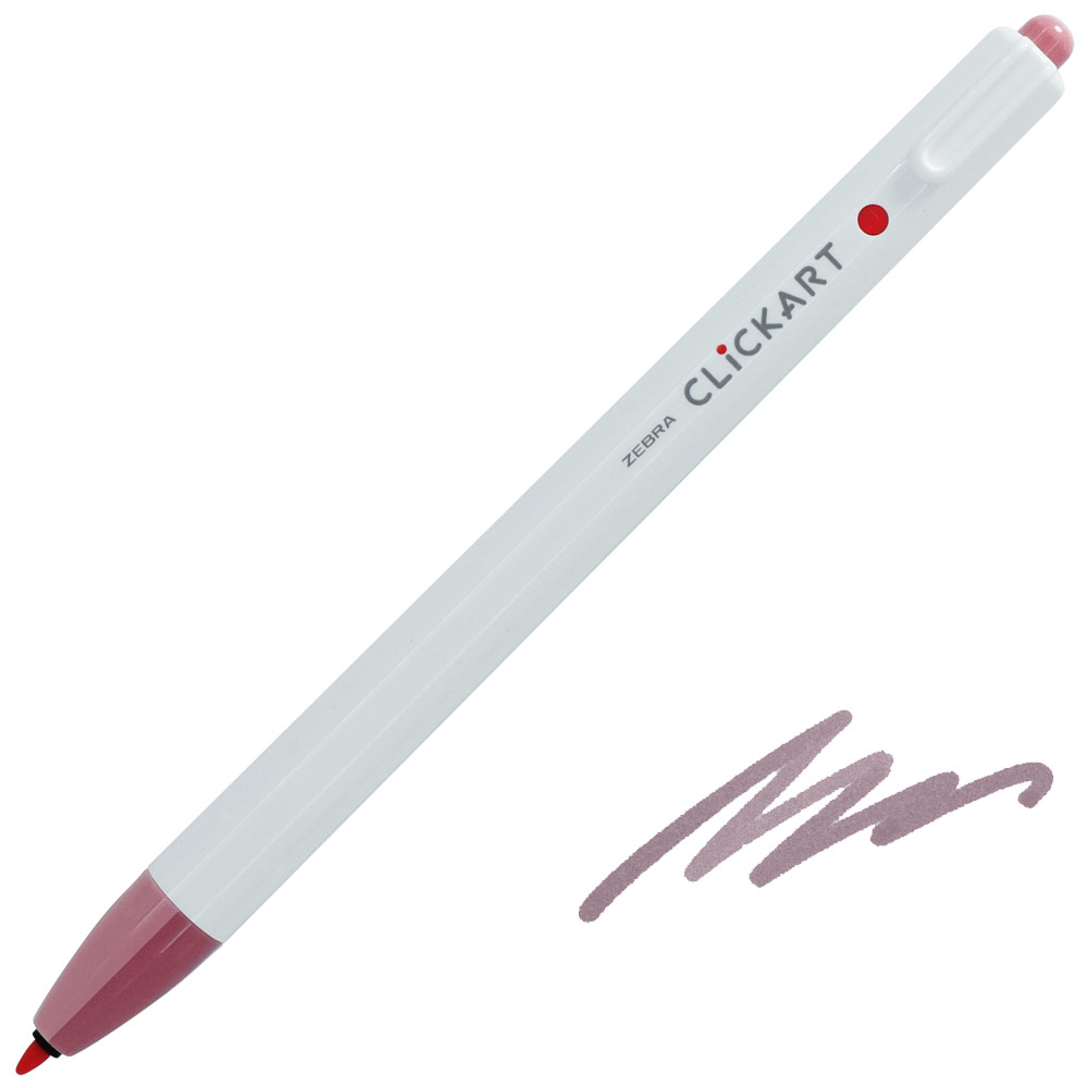 Zebra ClickArt Marker Pen 0.6mm Pale Rose