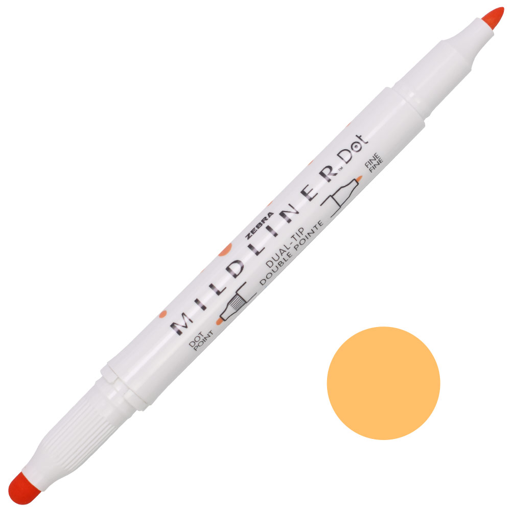 Zebra Mildliner Dual-Tip Dot Marker Apricot