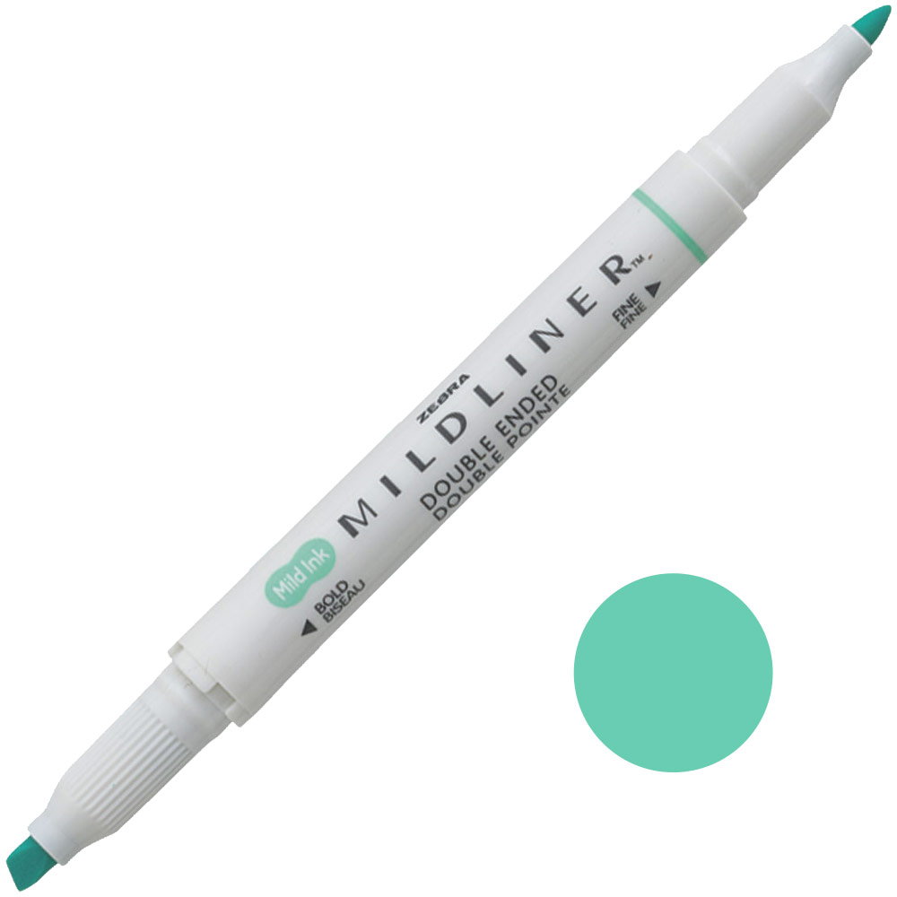 Midliner Double Ended Highlighter, Blue Green, 5 1/2 x 1/4 inches, Mardel