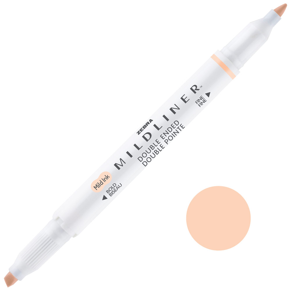 Zebra Mildliner Double Ended Highlighter Marker Mild Cream