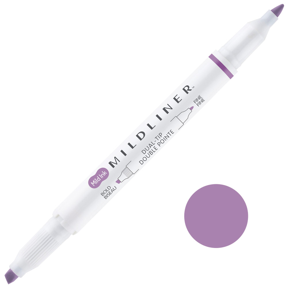 Zebra Mildliner Double Ended Highlighter Marker Mild Iris