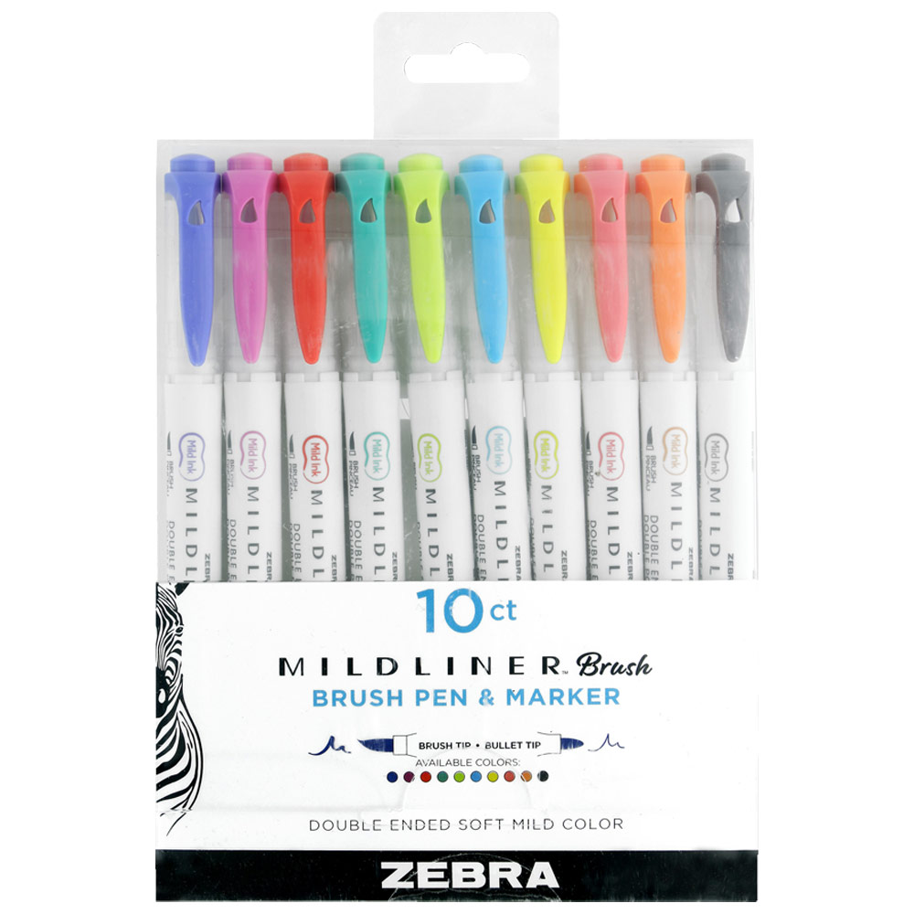 Mildliner Brush Pen Set - Fine Colors