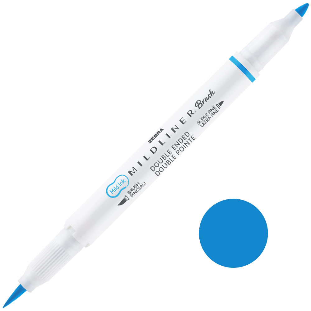 Zebra Mildliner Brush Pen Mild Cyan