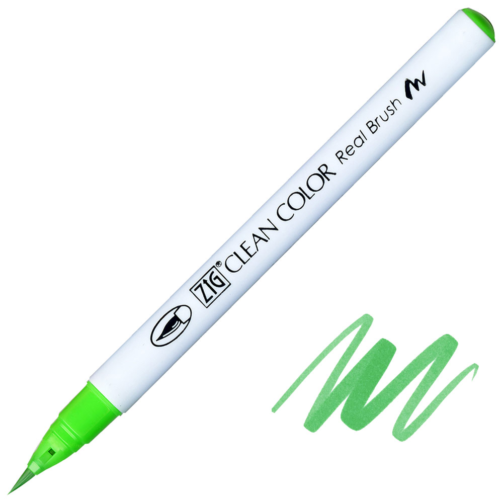 Zig Clean Color Real Brush Pen 004 Fluorescent Green